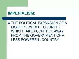 IMPERIALISM:
