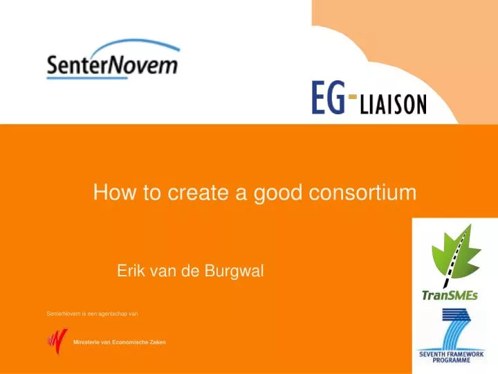 how to create a good consortium