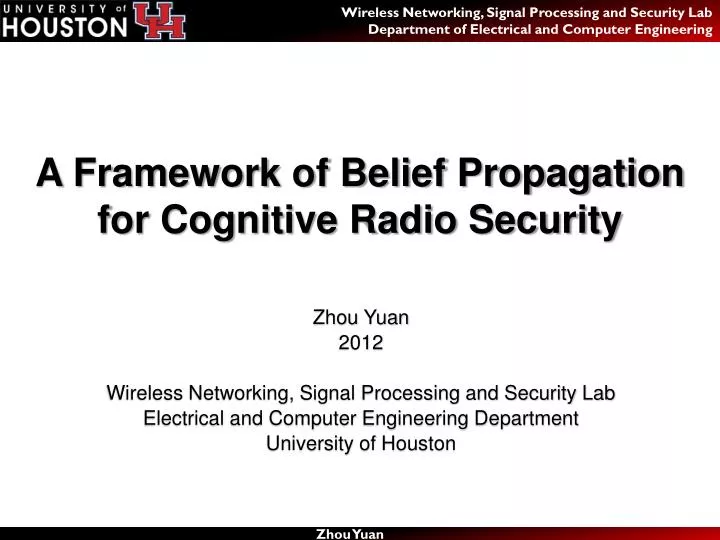 a framework of belief propagation for cognitive radio security