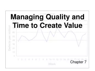 Managing Quality and Time to Create Value