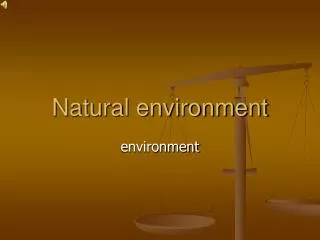 natural environment