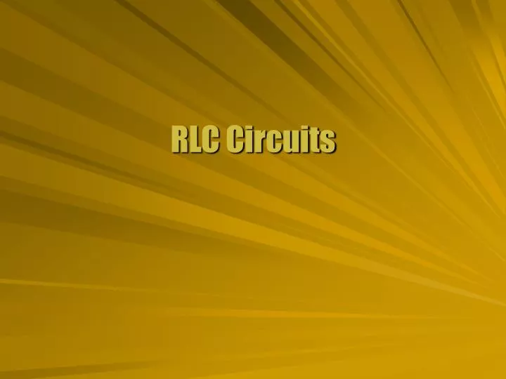rlc circuits