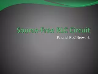 Source-Free RLC Circuit