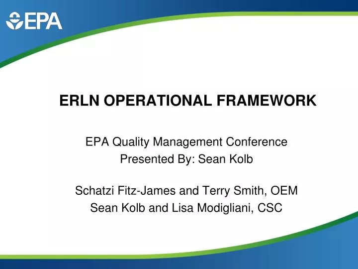 erln operational framework