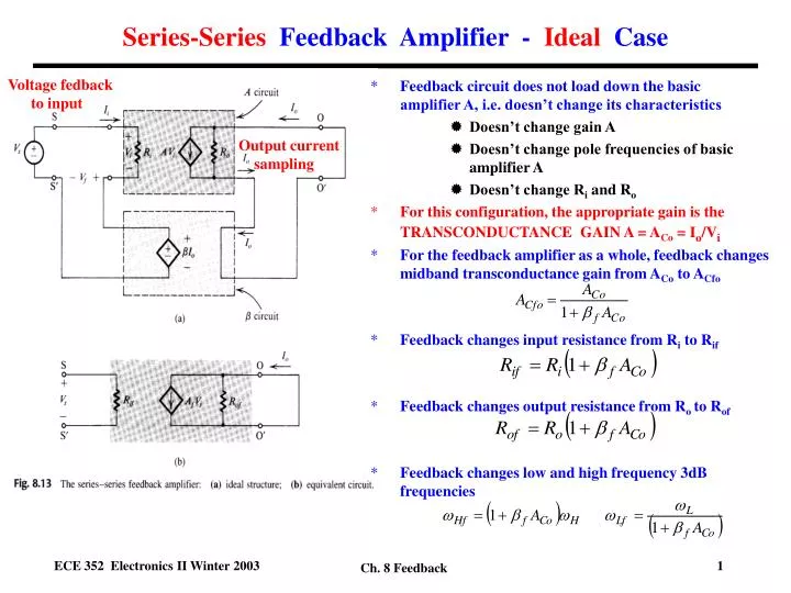 series series feedback amplifier ideal case