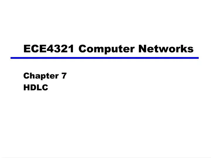 ece4321 computer networks