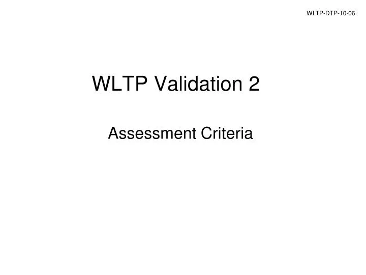 wltp validation 2