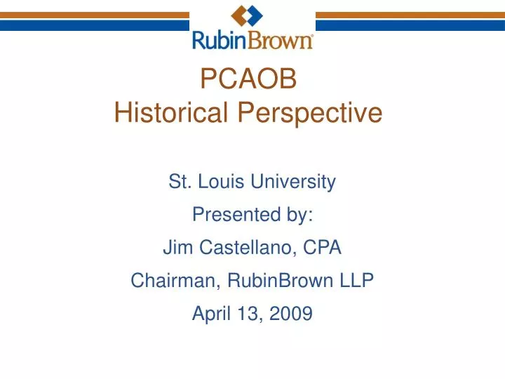 pcaob historical perspective
