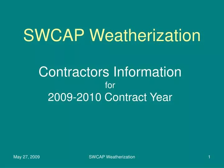 swcap weatherization