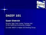 DAISY 101 - slide 1