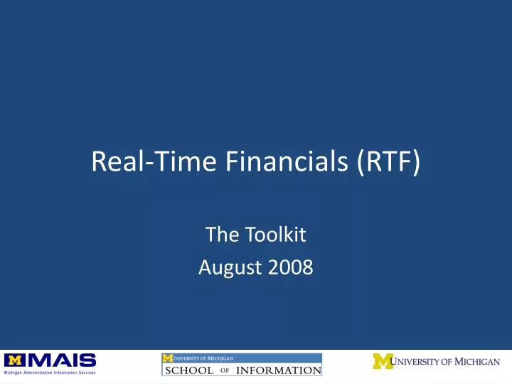 real time financials rtf