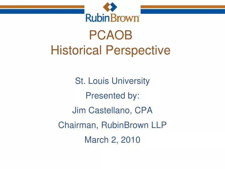 pcaob historical perspective