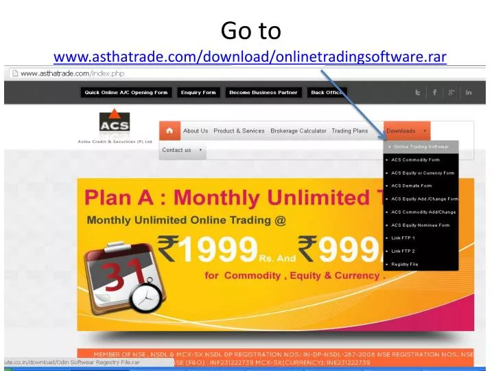 go to www asthatrade com download onlinetradingsoftware rar