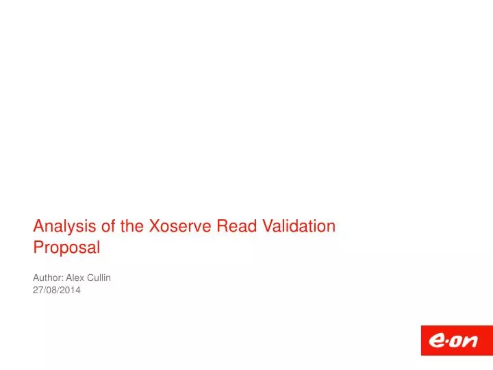 analysis of the xoserve read validation proposal