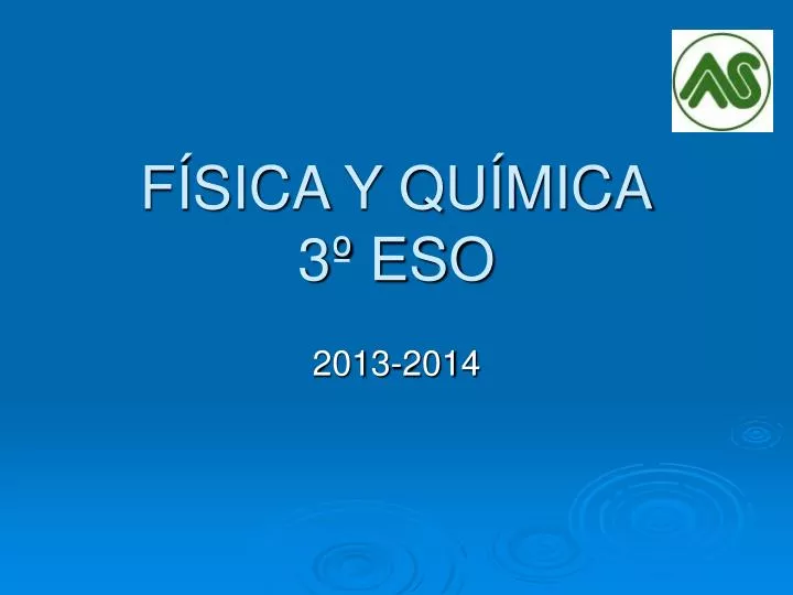 PPT - FÍSICA Y QUÍMICA 3º ESO PowerPoint Presentation, Free Download ...