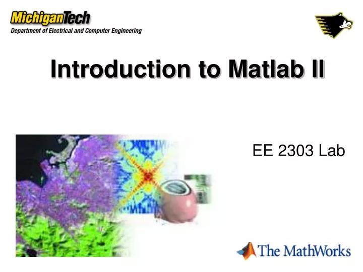 introduction to matlab ii