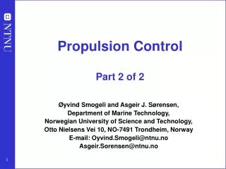 Propulsion Control Part 2 of 2