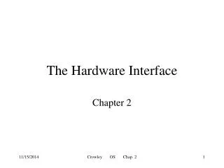 The Hardware Interface