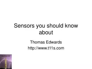 Sensors you should know about