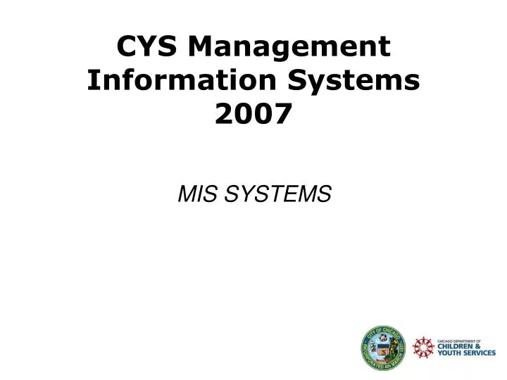 cys management information systems 2007