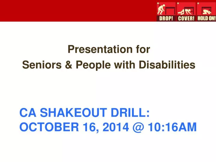 ca shakeout drill october 16 2014 @ 10 16am