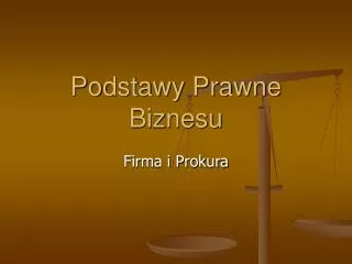podstawy prawne biznesu