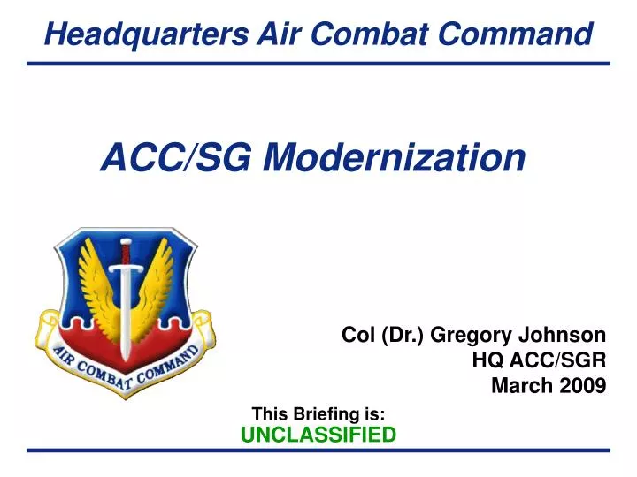 acc sg modernization