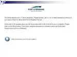 Permit to Work Questionnaire - Port of Brisbane - slide 1