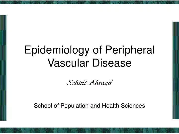 epidemiology of peripheral vascular disease