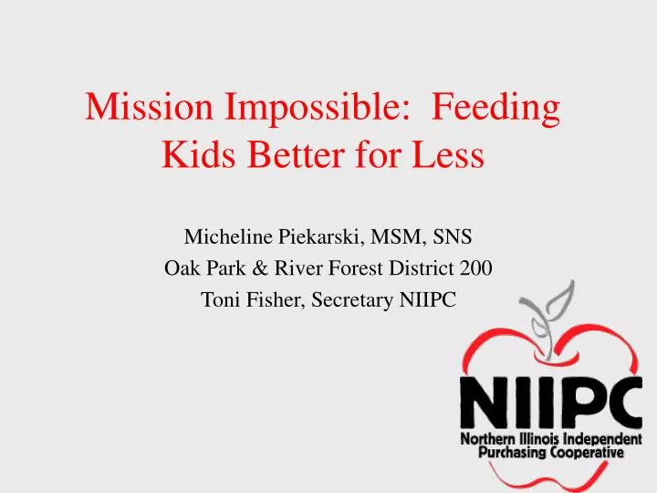 mission impossible feeding kids better for less