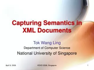 Capturing Semantics in XML Documents