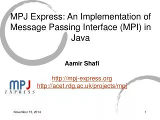 MPJ Express: An Implementation of Message Passing Interface (MPI) in Java