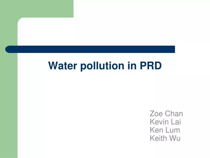 water pollution in prd