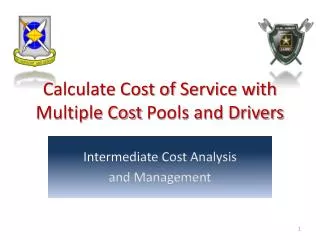 Calculate Cost of Service with Multiple Cost Pools and Drivers