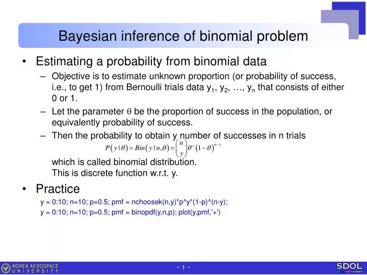 bayesian inference of binomial problem