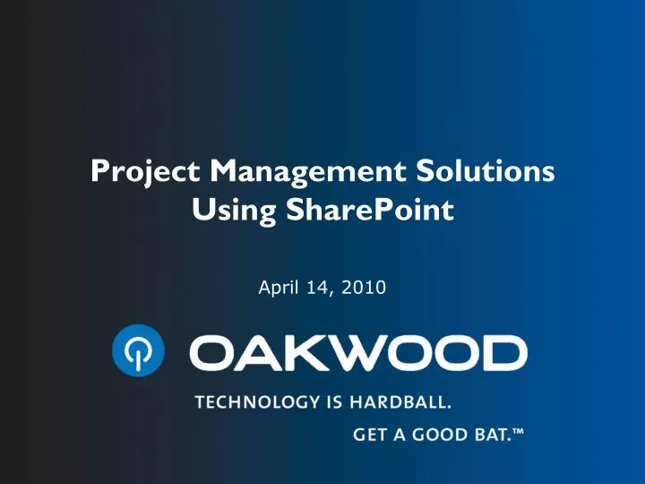 project management solutions using sharepoint