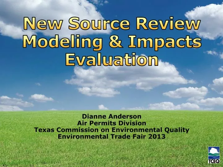 new source review modeling impacts evaluation