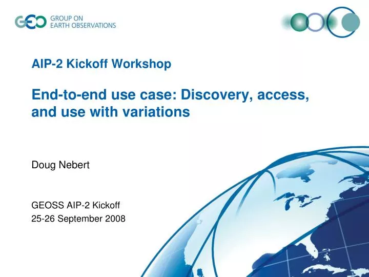 aip 2 kickoff workshop end to end use case discovery access and use with variations