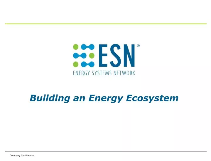 building an energy ecosystem