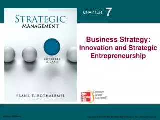Business Strategy: Innovation and Strategic Entrepreneurship