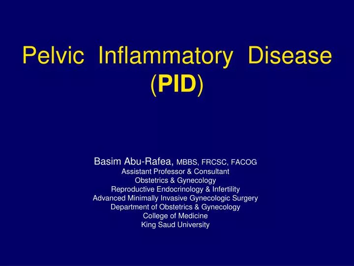 pelvic inflammatory disease pid