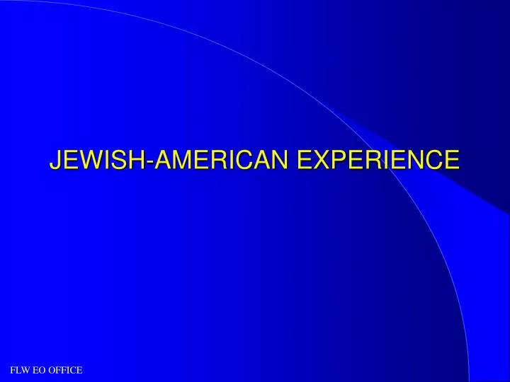 jewish american experience