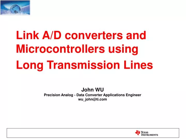 link a d converters and microcontrollers using long transmission lines