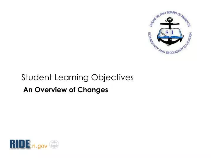 student learning objectives