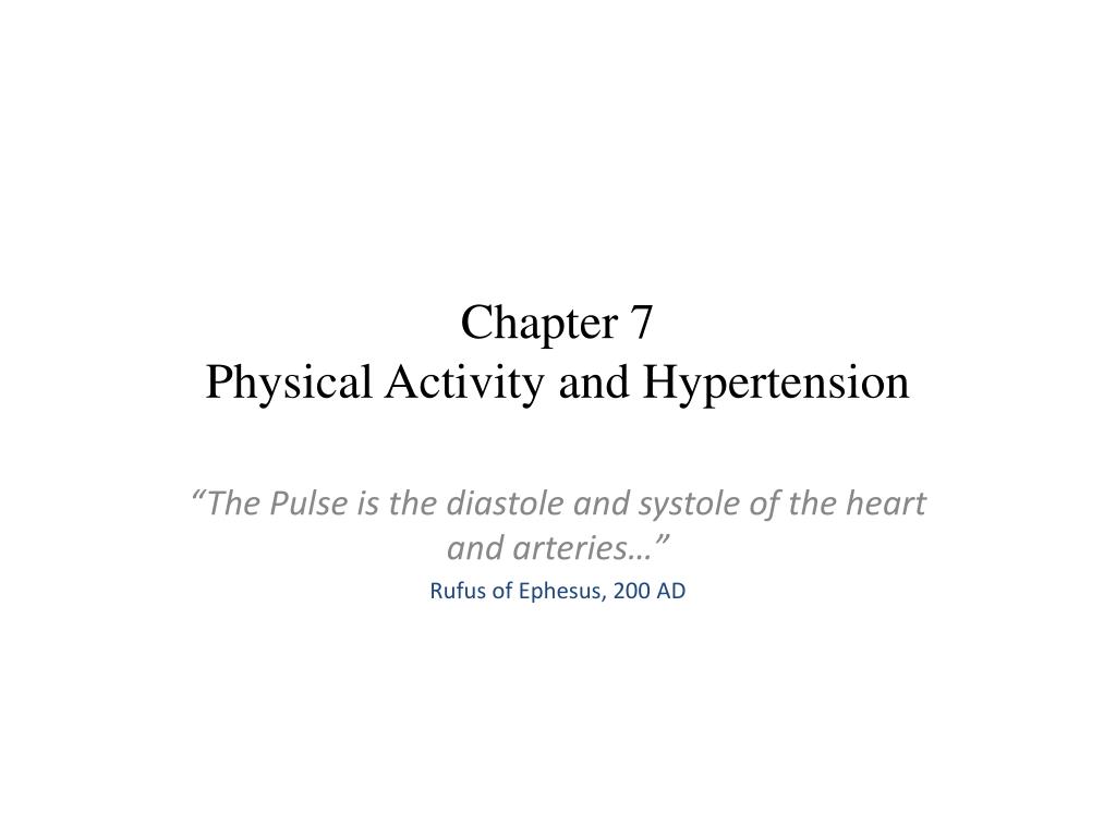 PPT - Understanding Hypertension and Physical Activity Effects ...
