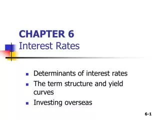 CHAPTER 6 Interest Rates