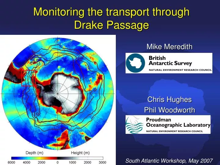 monitoring the transport through drake passage