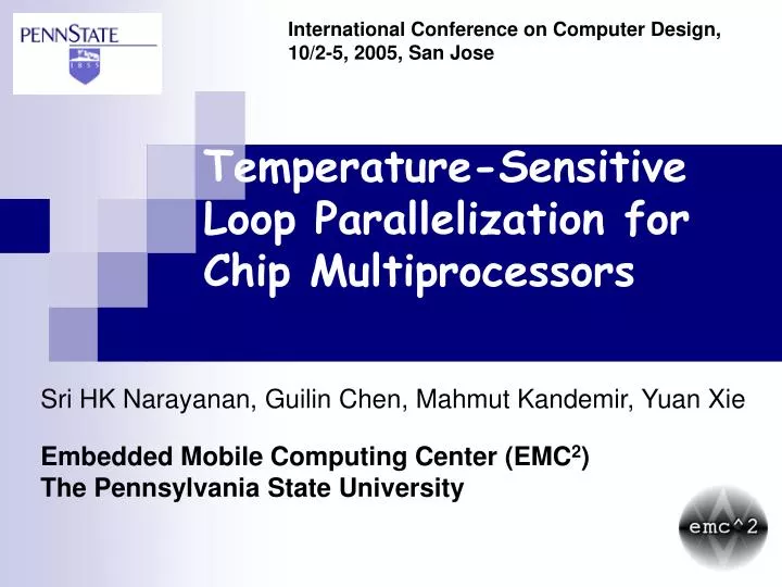 temperature sensitive loop parallelization for chip multiprocessors