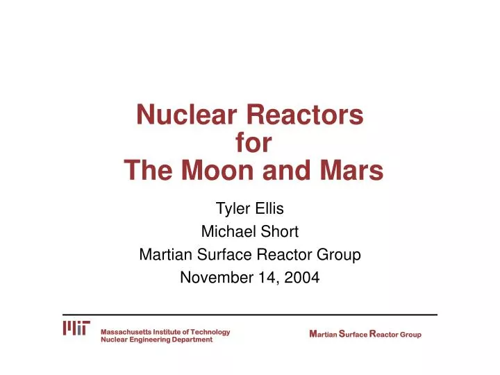 nuclear reactors for the moon and mars