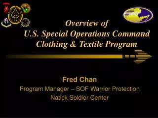 Overview of U.S. Special Operations Command Clothing &amp; Textile Program